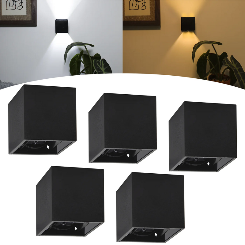 Kit 5 Mini Black Arandela LED G93W Internal External