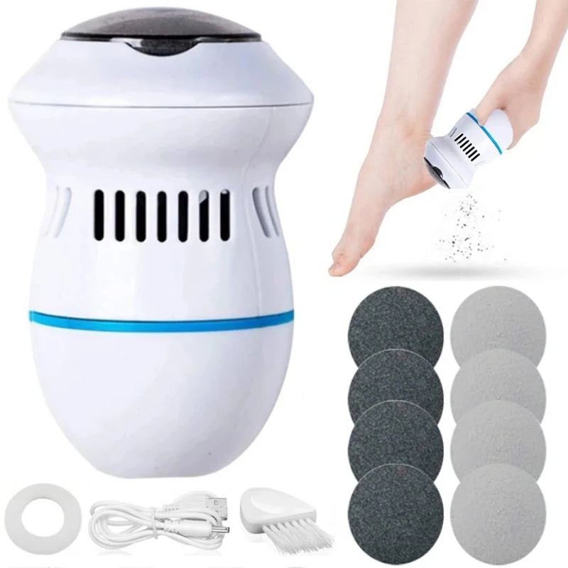 Esfoliador Elétrico para os Pés Lixa Recarregável USB Remove Calos